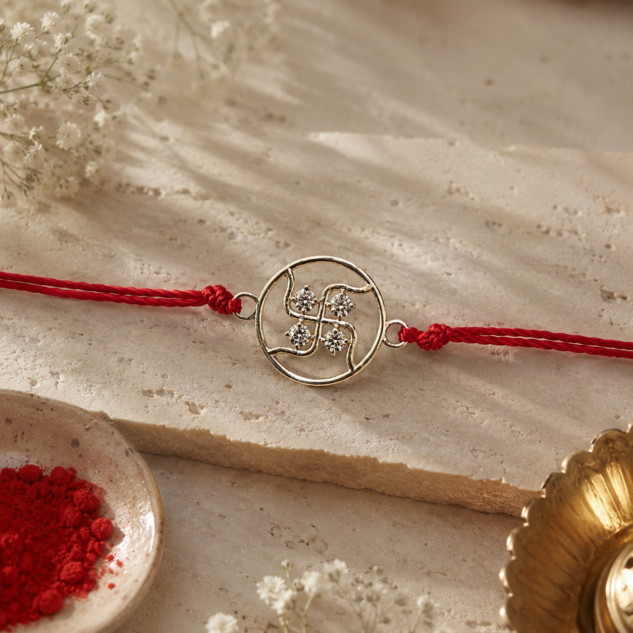 Swastik Diamond Rakhi