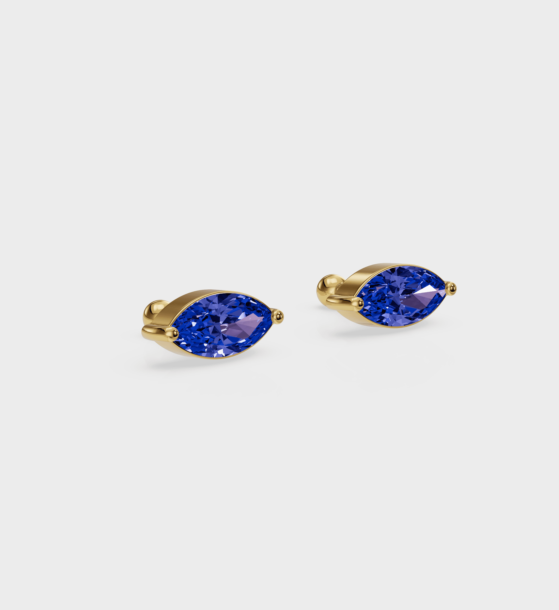 Sapphire Marquise Studs