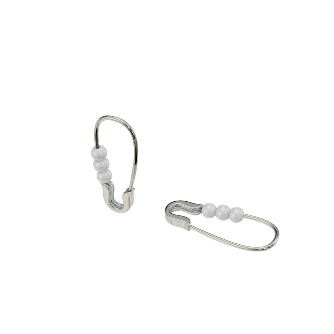 Perle Safety Pin Earrings