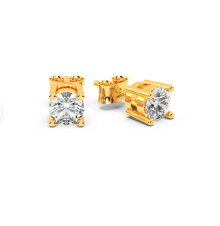 Gold Solitaire Diamond Stud White Gold Single - 0.200 CTW