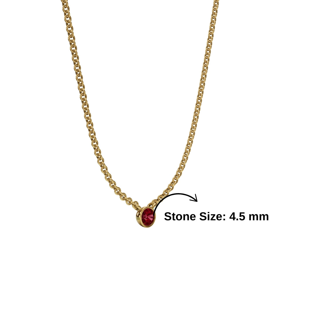 Ruby Solitaire Necklace