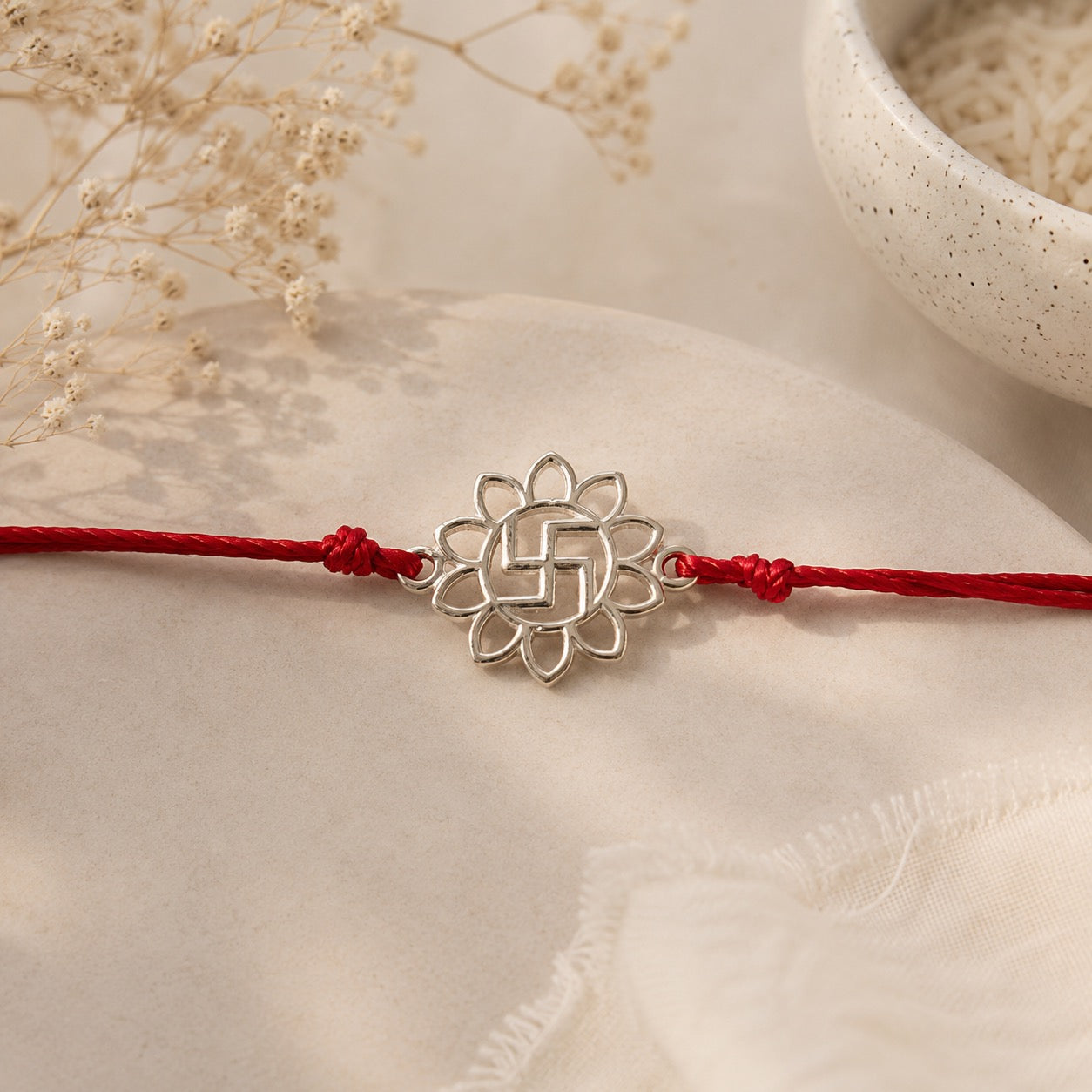 Swastik Flower Rakhi