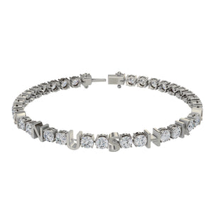 Name Diamond Tennis Bracelet