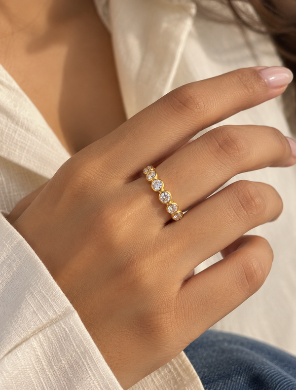 Round Bezel Eternity Ring