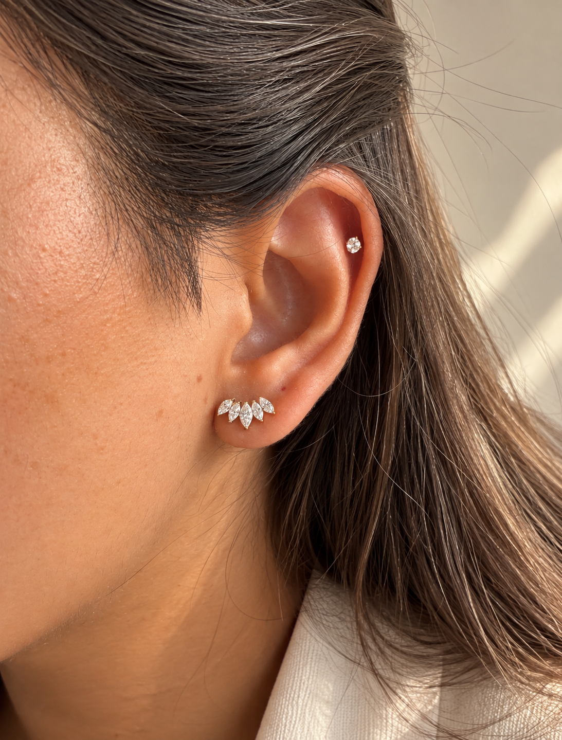 Marquise Wing Climber Stud