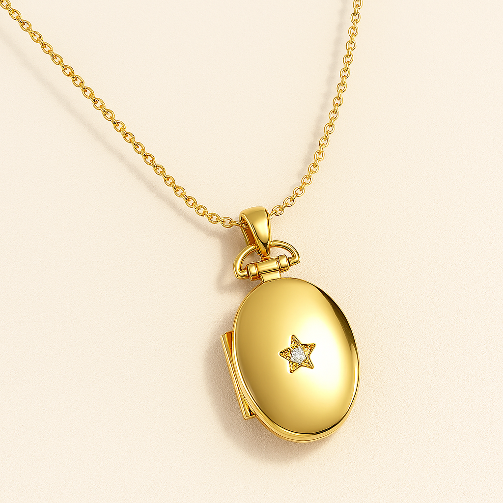 Twinkle Star Locket Necklace