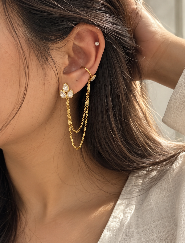Mocha Chain Earring