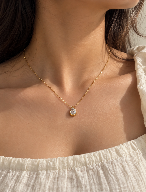 Teardrop Solitaire Pendant