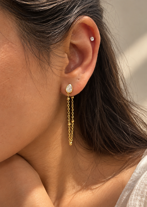 Teardrop Chain Stud