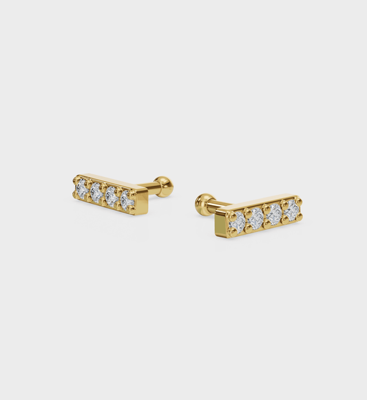 Diamond Bar Studs