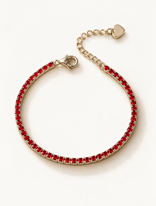 2mm Ruby Tennis Bracelet
