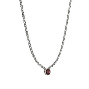 Ruby Solitaire Necklace