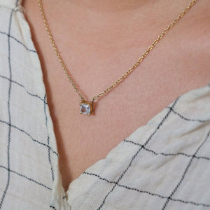 Square Diamond Necklace