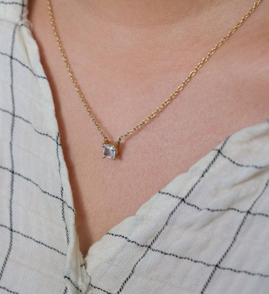 Square Diamond Necklace