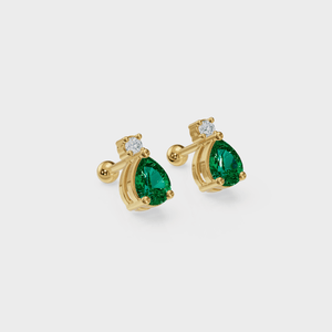 Emerald Drop Studs