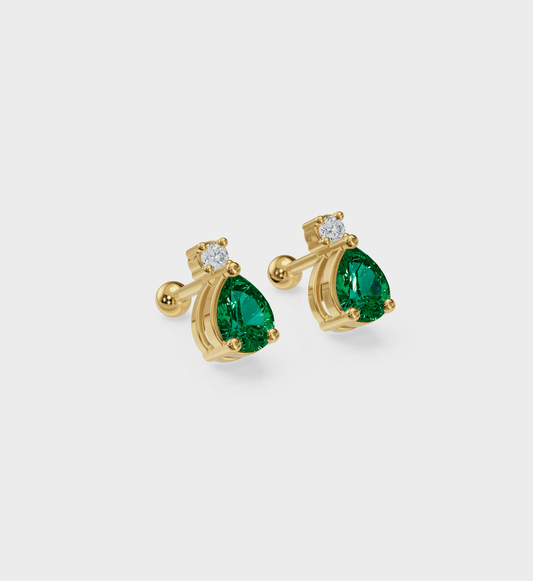 Emerald Drop Studs