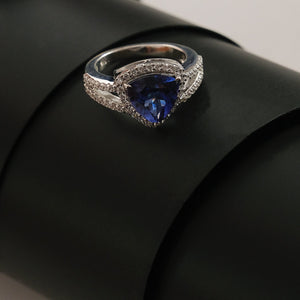 Tanzanite Wedding Band White Gold