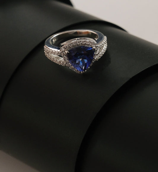 Tanzanite Wedding Band White Gold