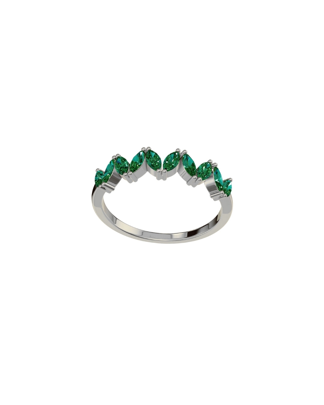 Emerald Marquise Band