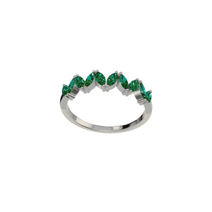 Emerald Marquise Band