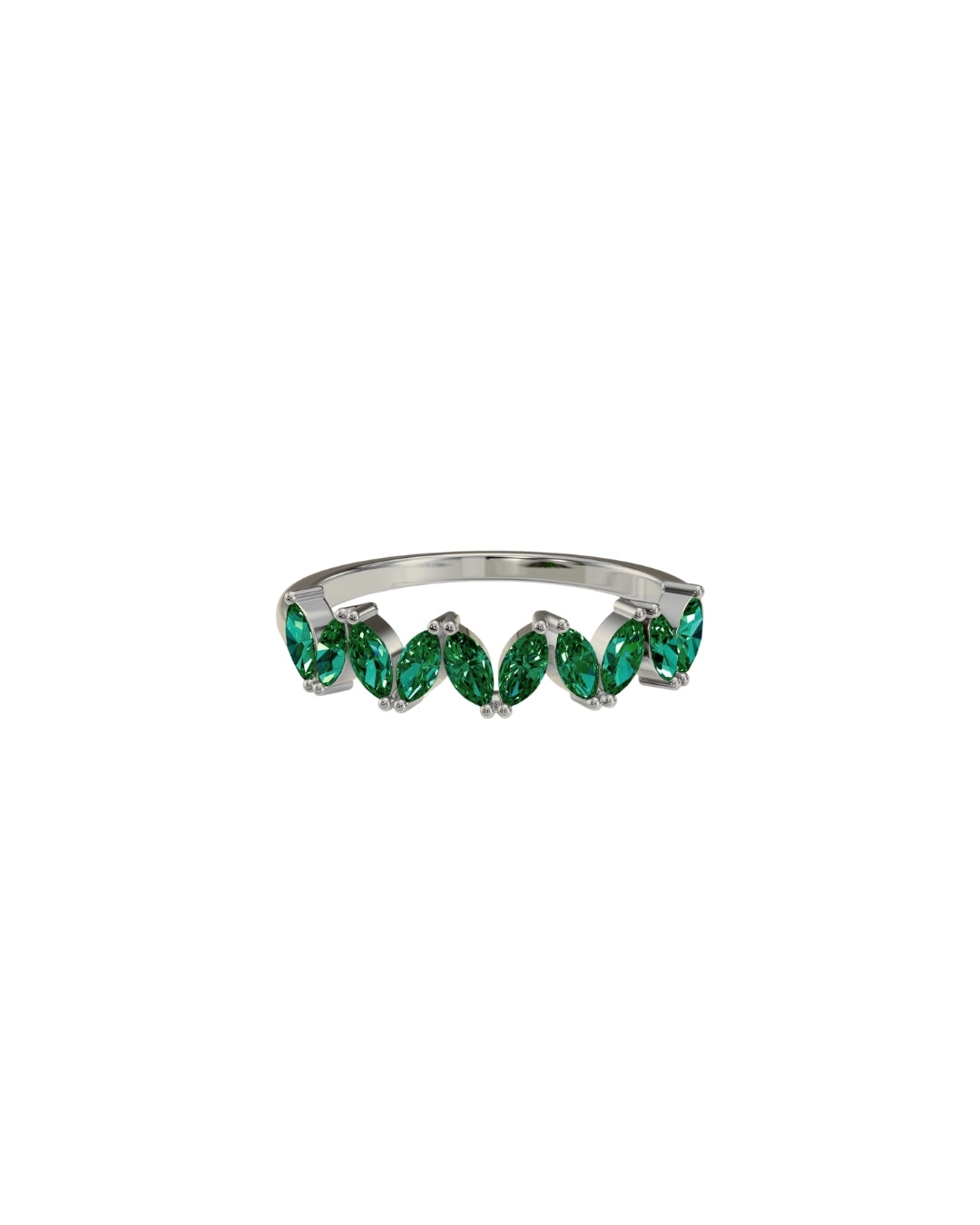 Emerald Marquise Band