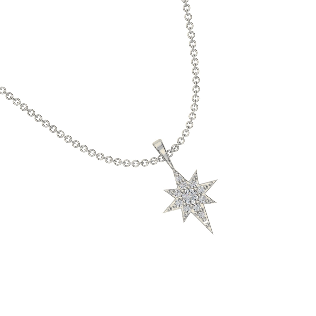 Studded North Star Necklace