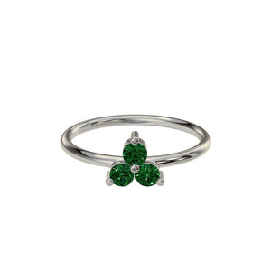 Emerald Trio Ring