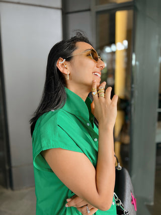 Masoom Minawala in Glam Safety Pin Earrings