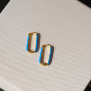 Enamel Long Bar Hoops