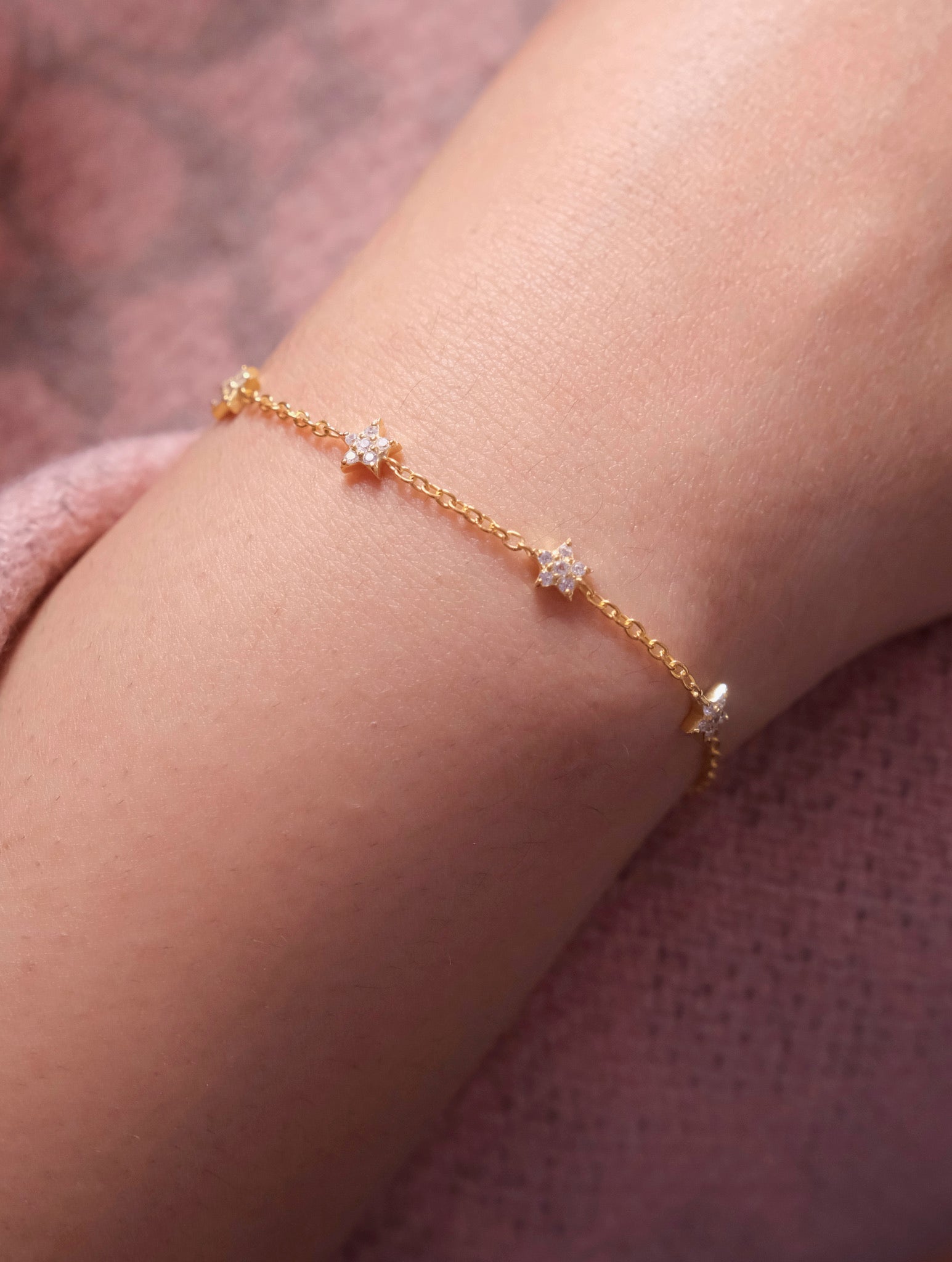 Triple Star Chain Bracelet