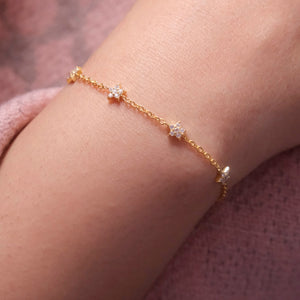 Triple Star Chain Bracelet