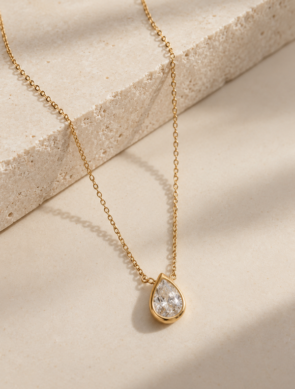 Teardrop Solitaire Pendant