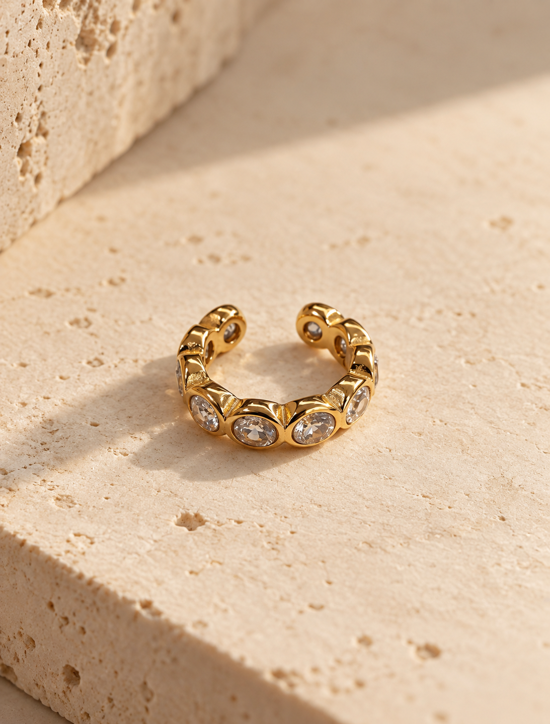 Bezel Eternity Ear Cuff