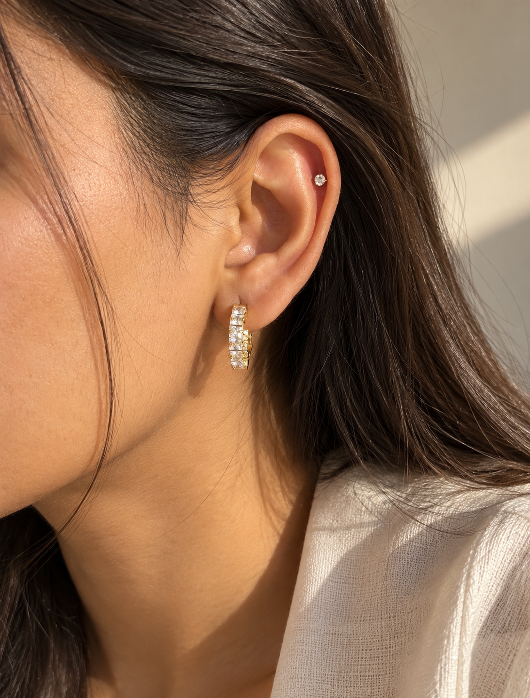 Baguette Eternity Hoop
