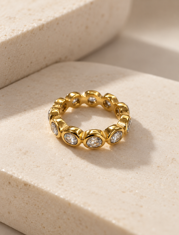 Round Bezel Eternity Ring