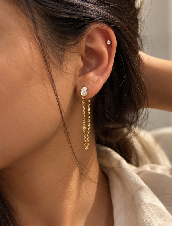 Teardrop Chain Stud