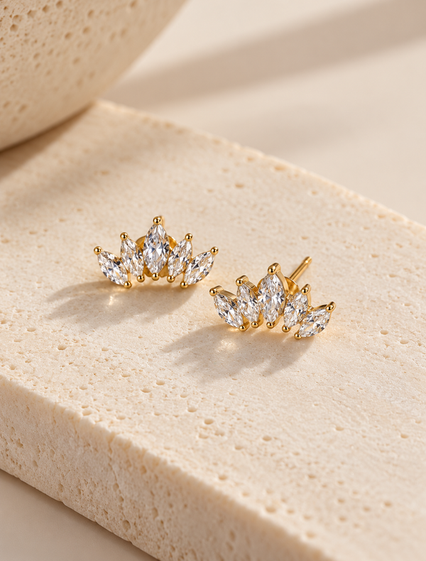 Marquise Wing Climber Stud