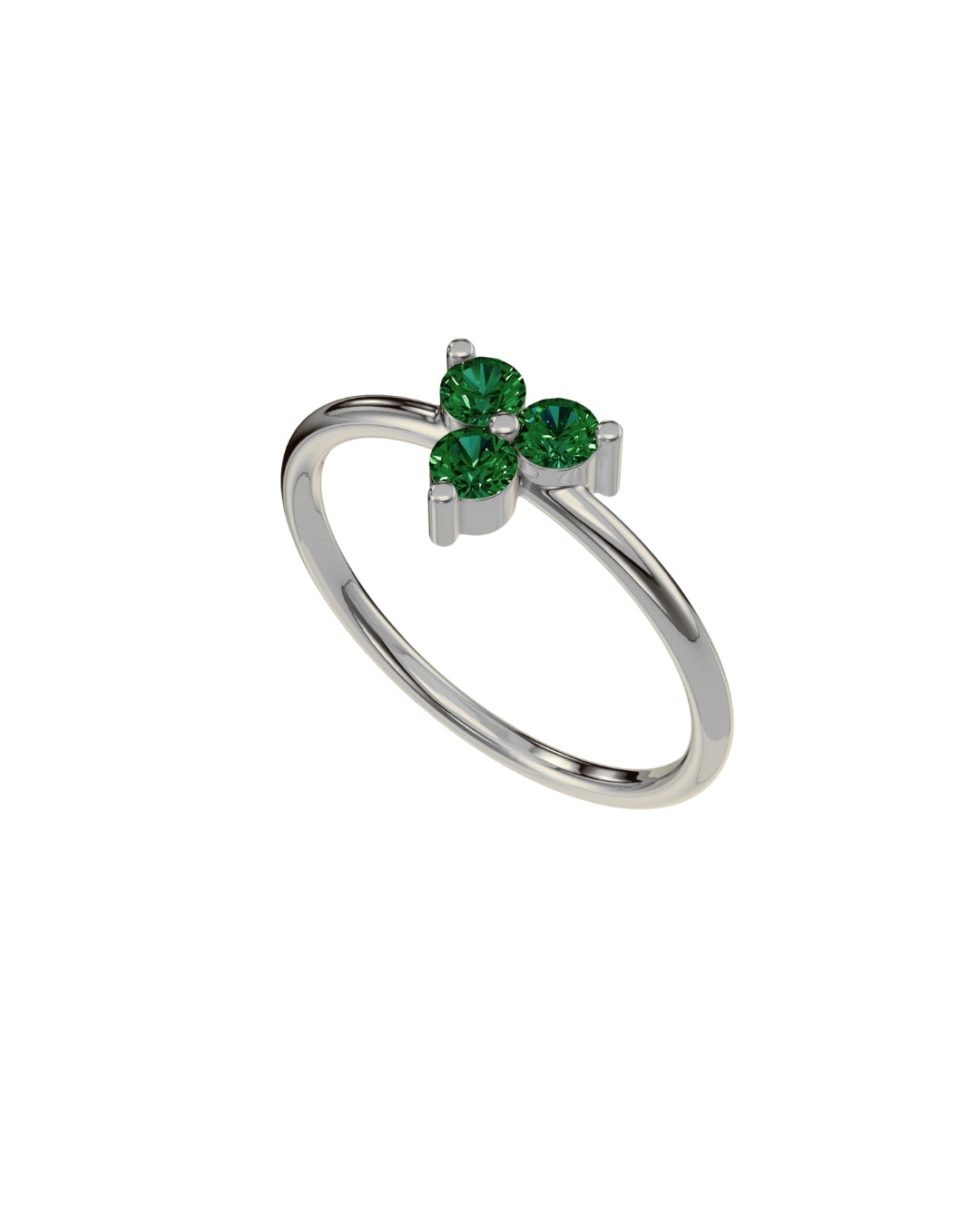 Emerald Trio Ring