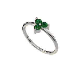 Emerald Trio Ring