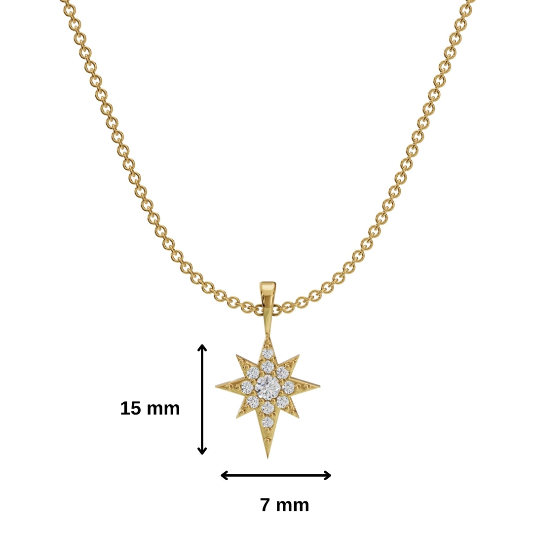 Studded North Star Necklace