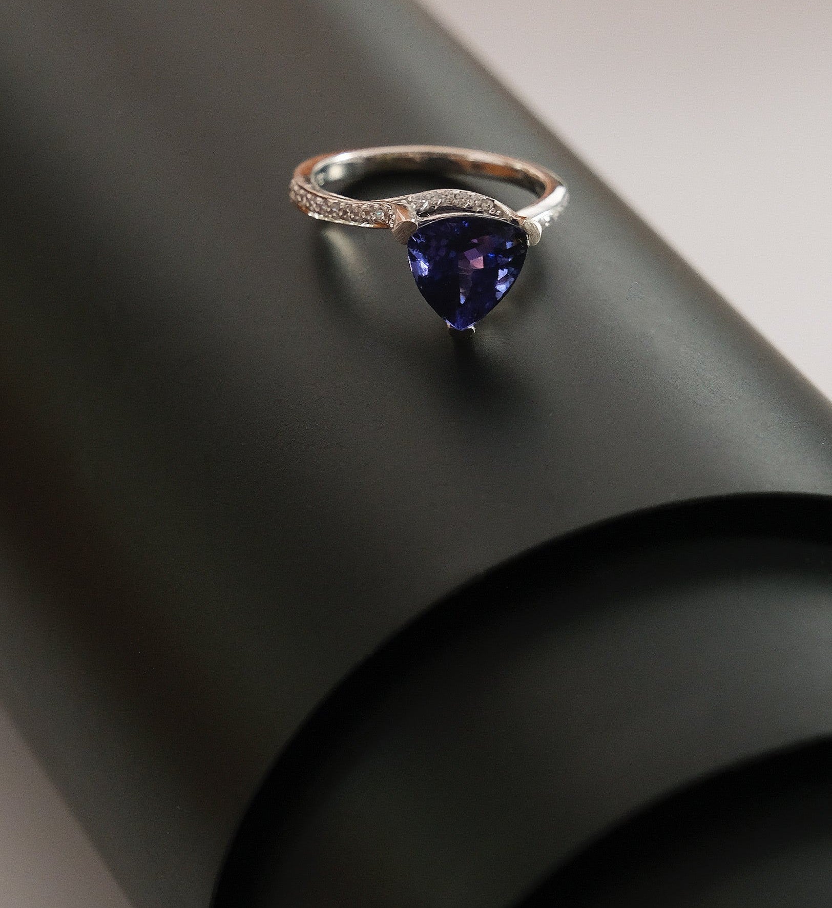 Tanzanite Promise Ring White Gold