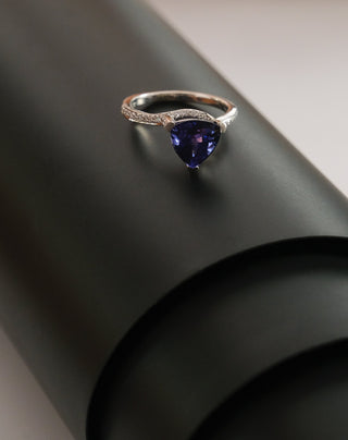 Tanzanite Promise Ring White Gold