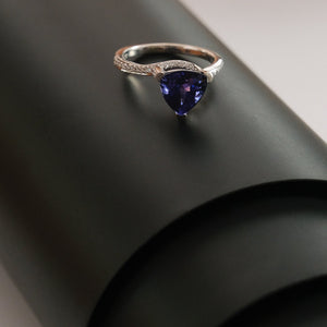 Tanzanite Promise Ring White Gold