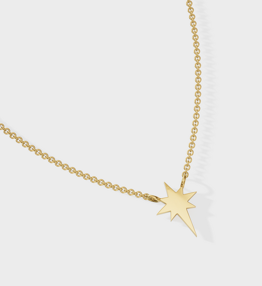 Gold North Star Necklace