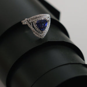 Tanzanite Statement Ring White Gold