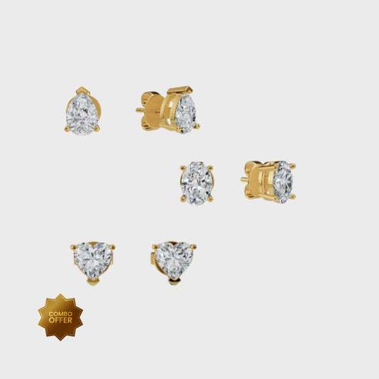 Diamond Studs Combo Set