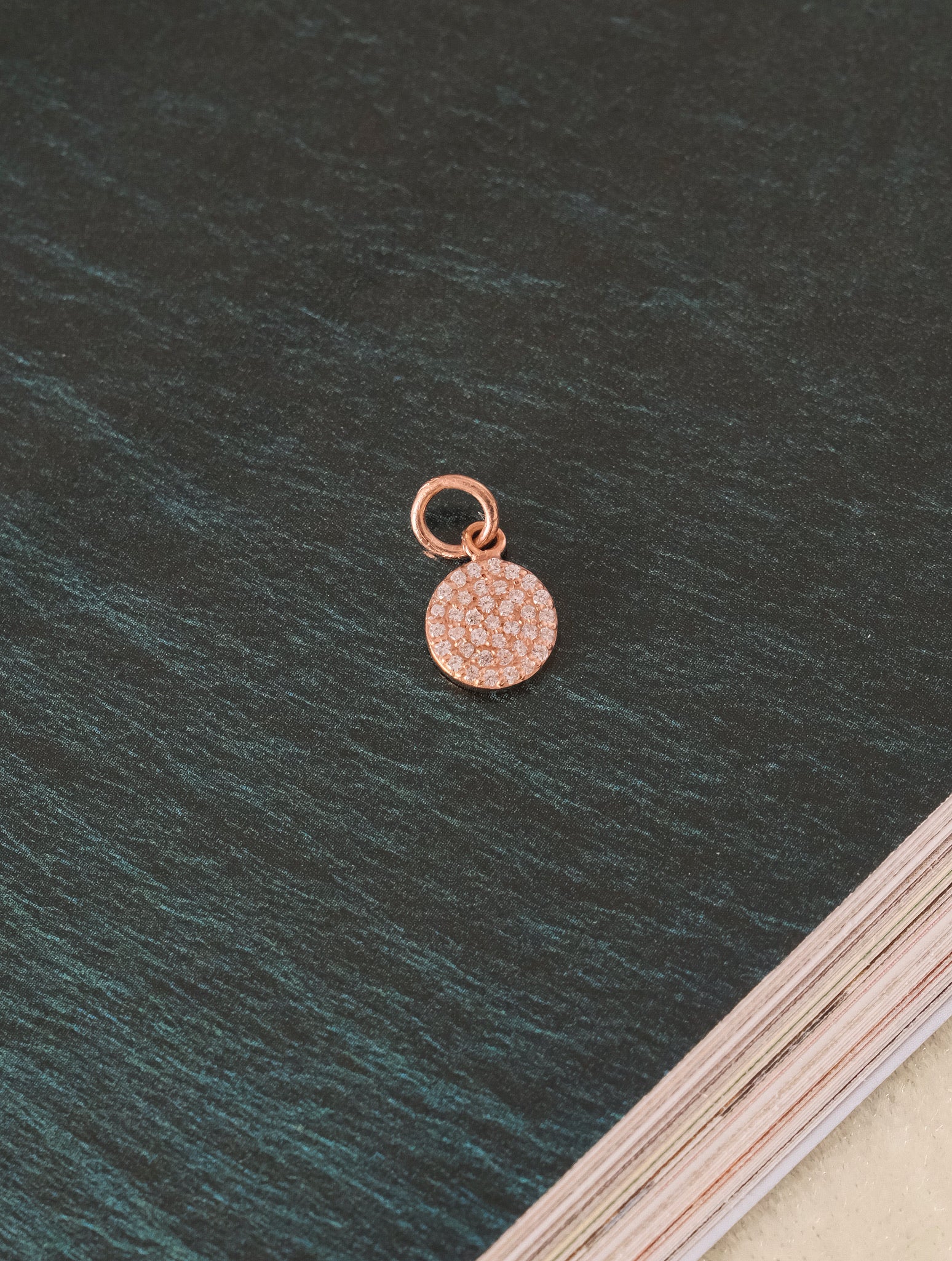 Pave Circle Charm