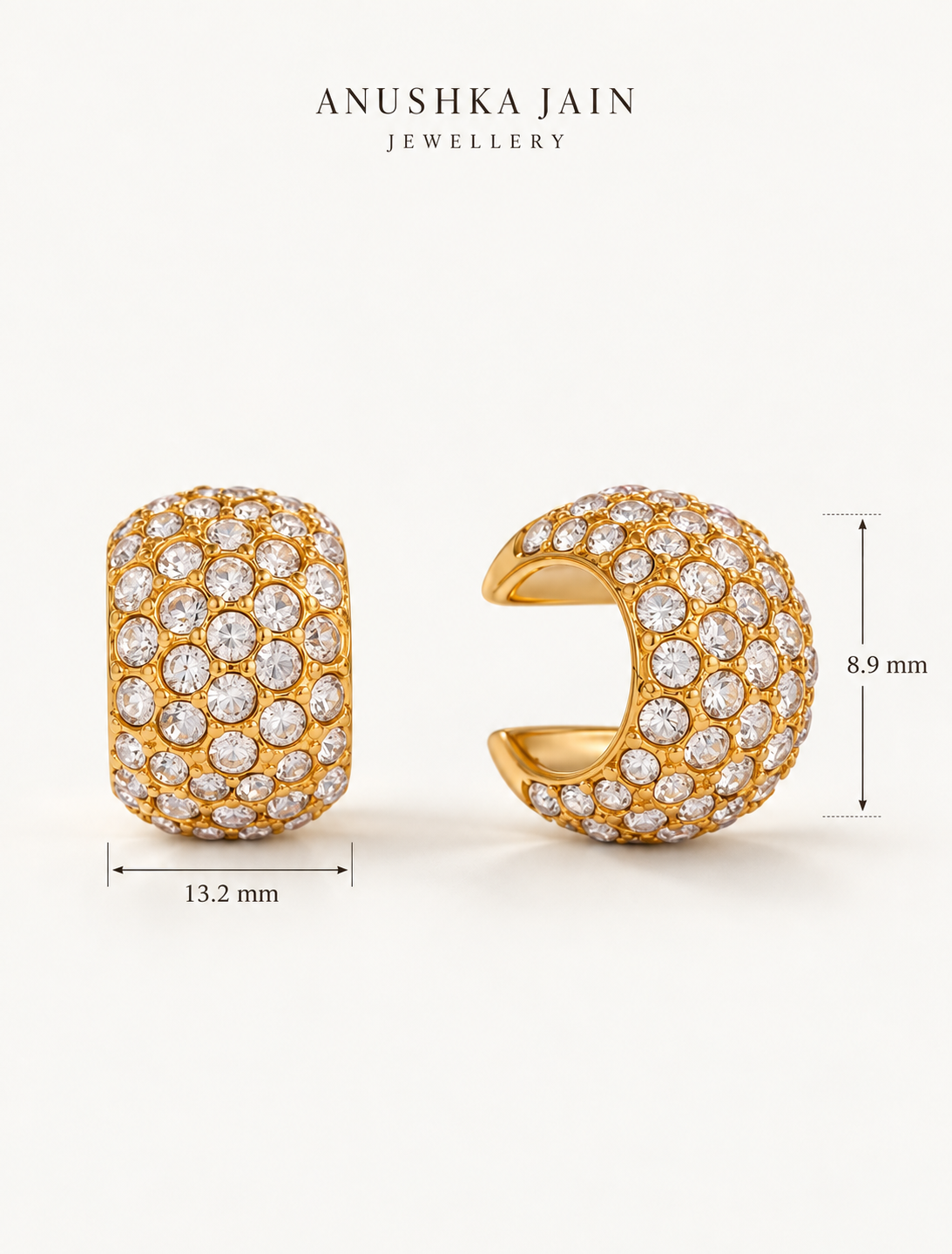 Pave Dome Ear Cuff