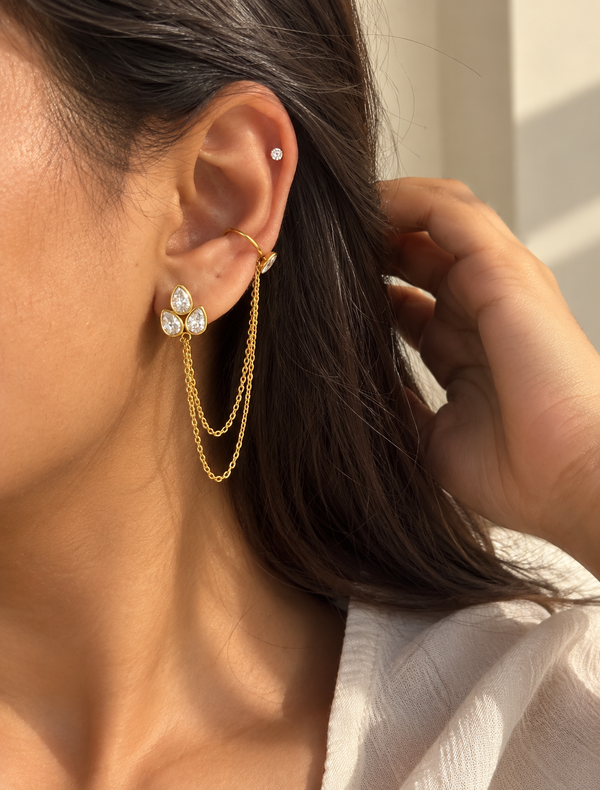 Mocha Chain Earring