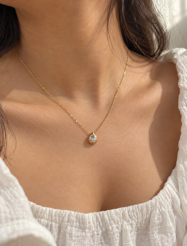 Teardrop Solitaire Pendant
